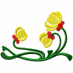 Flowers And Tree Embroidery Design 1 Flowers And Tree Embroidery Design 1